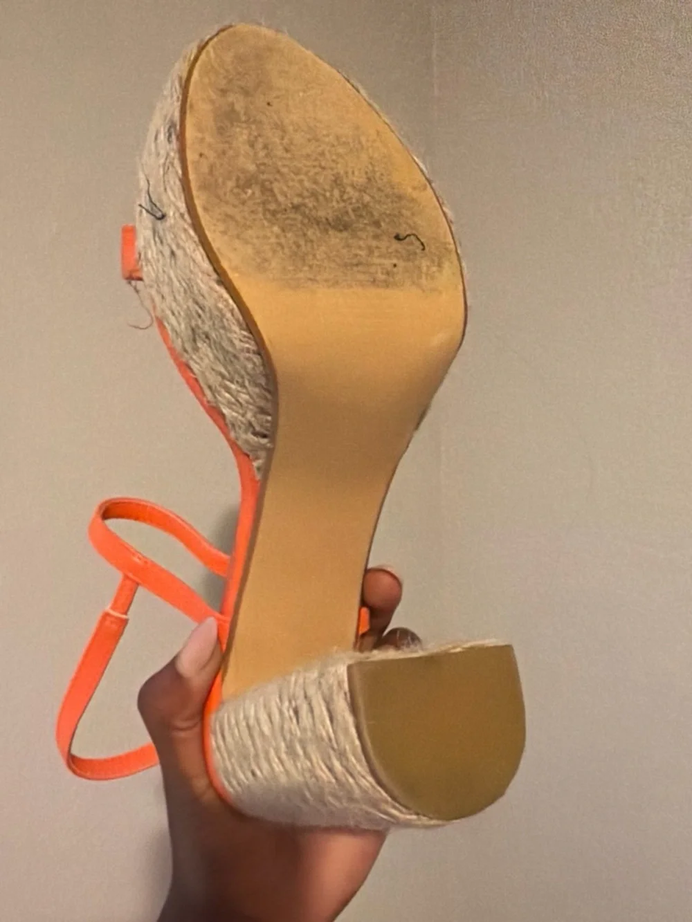 Fashion Nova Orange Platform Espadrille Heels